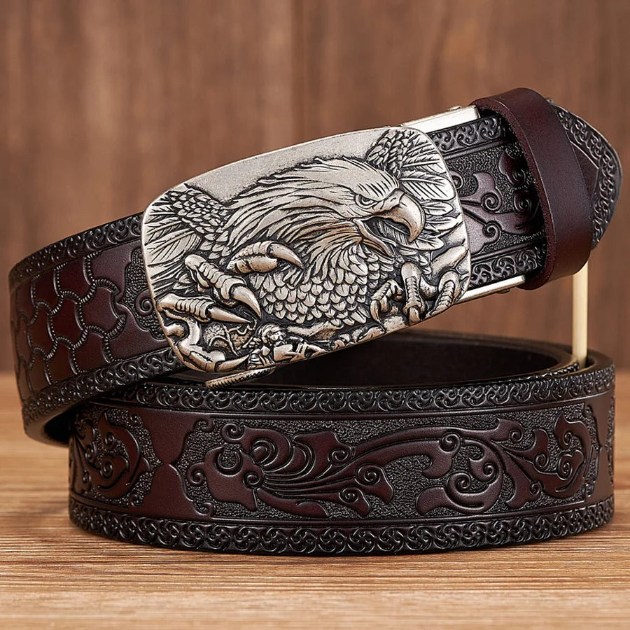 CowLost | 3-5cm-eagle-automatic-buckle-belt-emboss |3