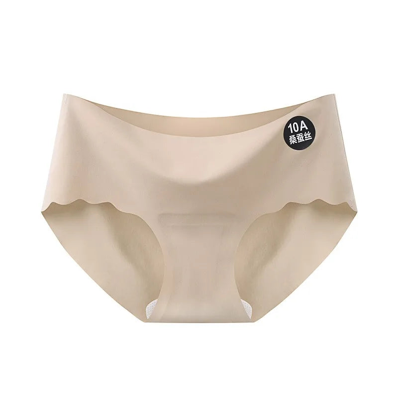 CowLost | product_id-4pcs-women-low-waist-ice-silk-stretch-briefs-solid-colors-m-xl |12