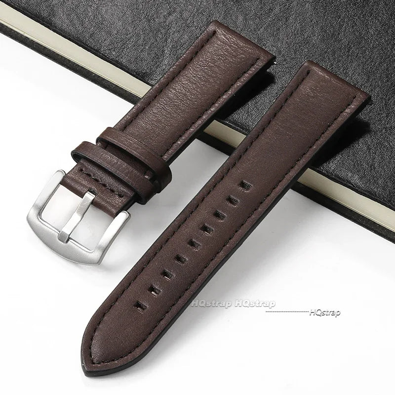 CowLost | product_id-calfskin-leather-watch-band-for-huawei-18mm-20mm-22mm-with-silver-stainless-steel-buckle |14