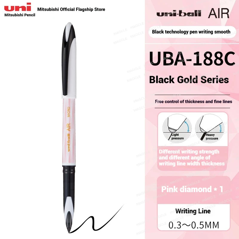 CowLost | product_id-uni-ball-air-uba-188-black-gold-series-gel-pen-quick-dry-high-end-office-pen |35