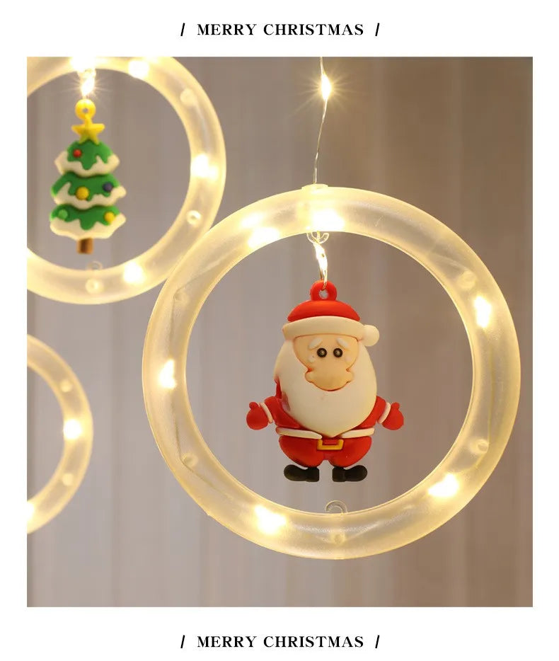 CowLost | product_id-led-usb-christmas-star-santa-curtain-string-lights-for-bedroom-and-living-room |21