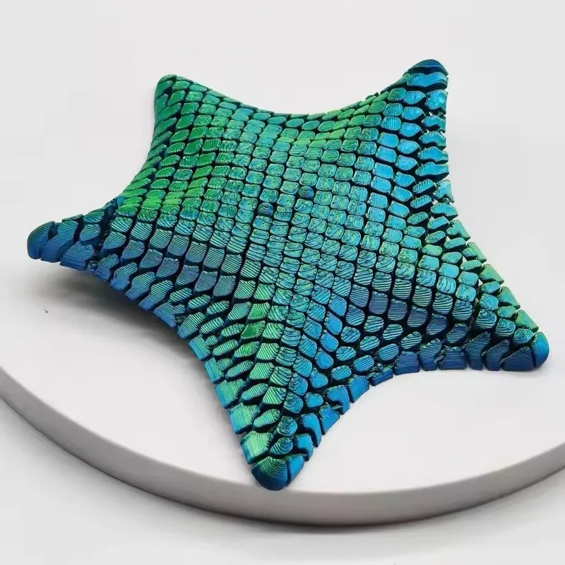 3D Printed Articulated Starfish Fidget Stress Relief Toy with Movable Joints
