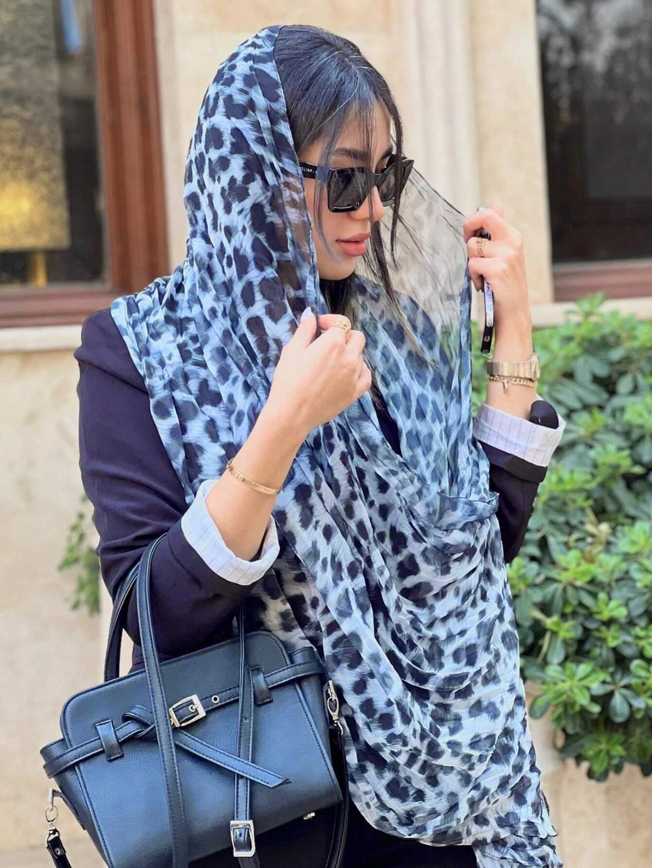 1PC Women's Scarves Bohemian Leopard Print Hijab Scarf