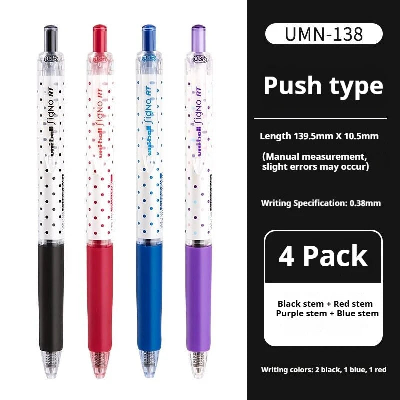 CowLost | product_id-uni-ball-signo-umn-138s-limited-polka-dot-gel-pen-0-38mm-retractable-fine-point-assorted-colors |53