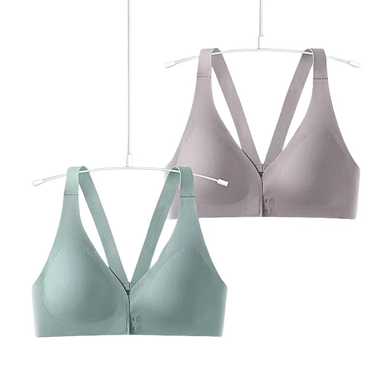 CowLost | product_id-wireless-seamless-v-neck-front-closure-push-up-bra-for-women |2