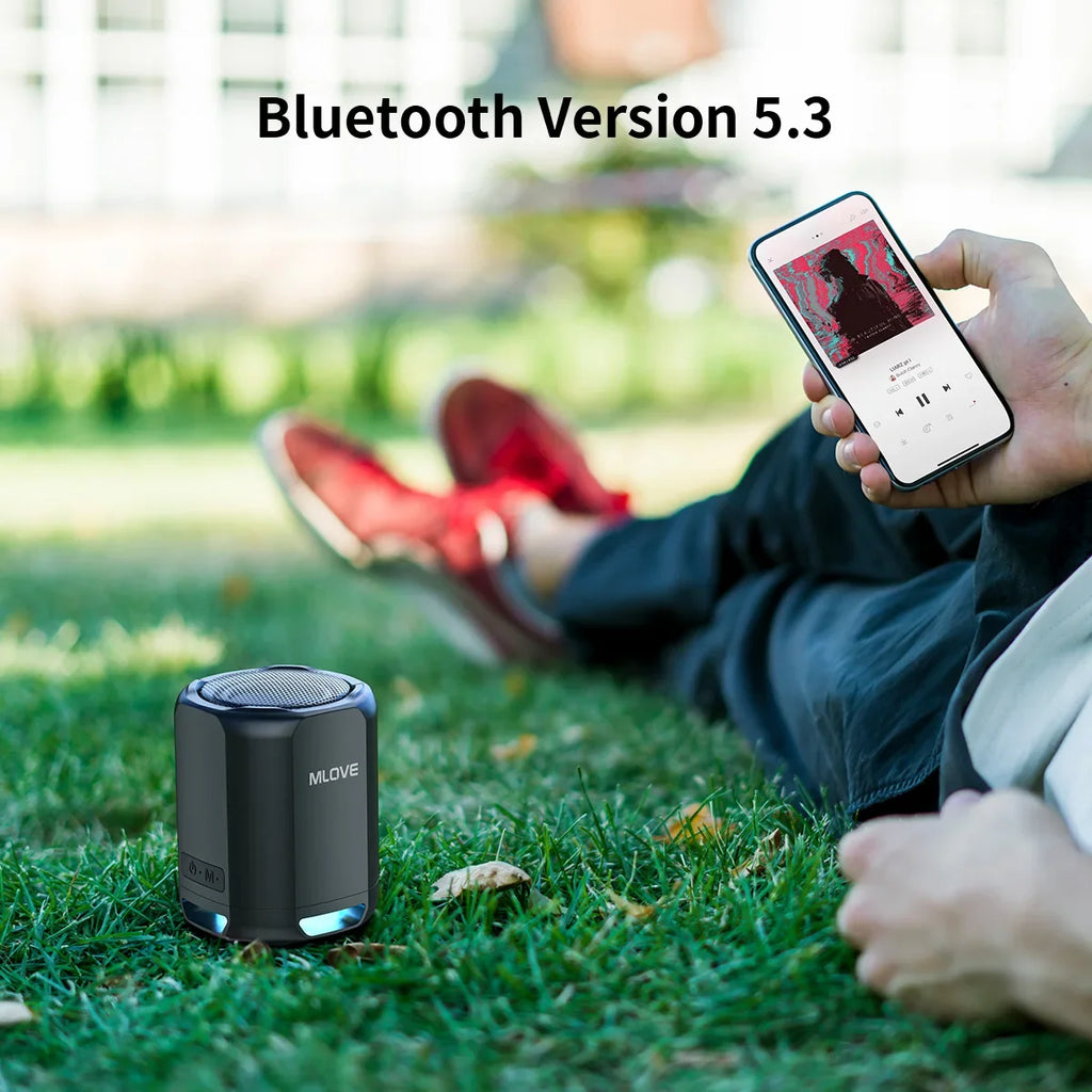 CowLost | mlove-portable-bluetooth-speaker-bluetooth-5-3-rgb-lights-compact-high-fidelity-sound-tws-connectivity |3