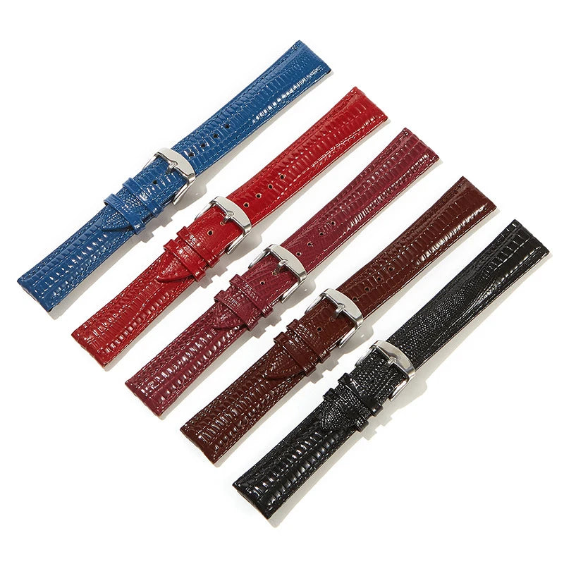 Leather Watch Band Crocodile Texture 12-22mm Wristband Accessories
