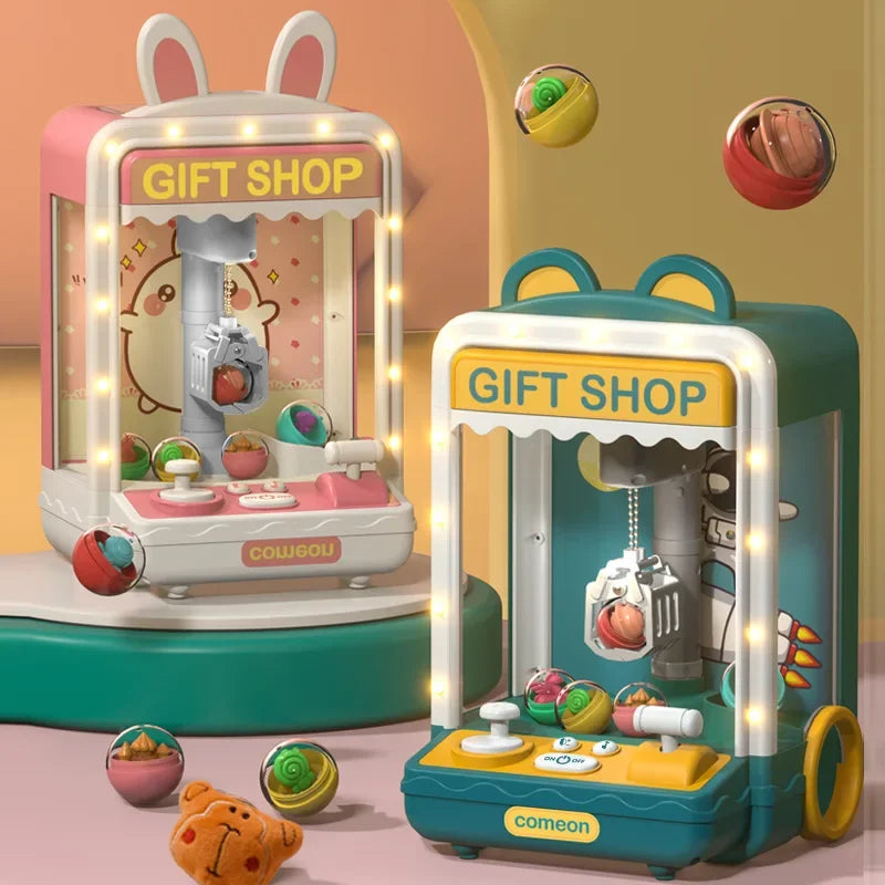Cartoon Automatic Mini Claw Machine Toy for Kids Play Gift