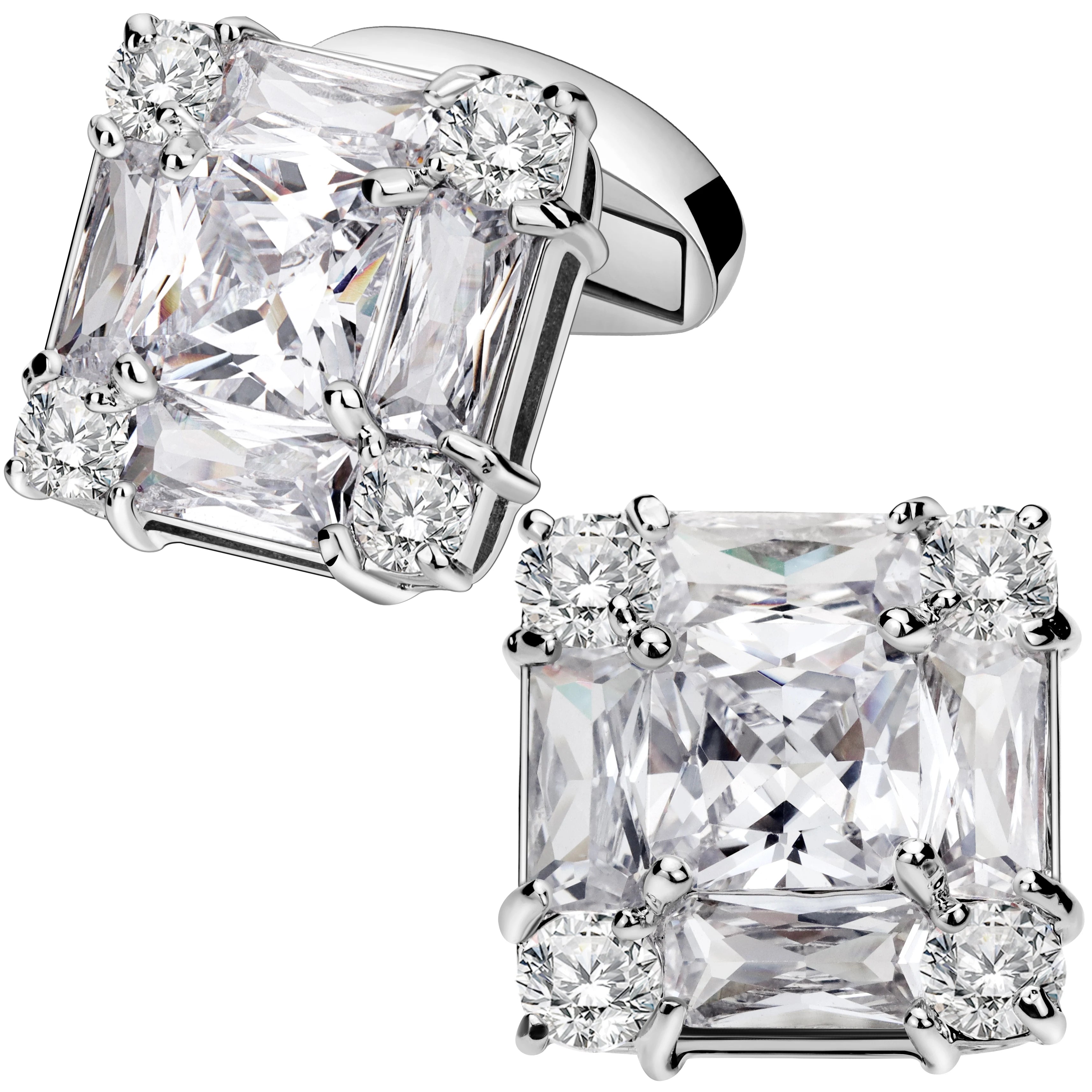 CowLost | clothing-accessories-trendy-zircon-square-cufflinks-for-men |25