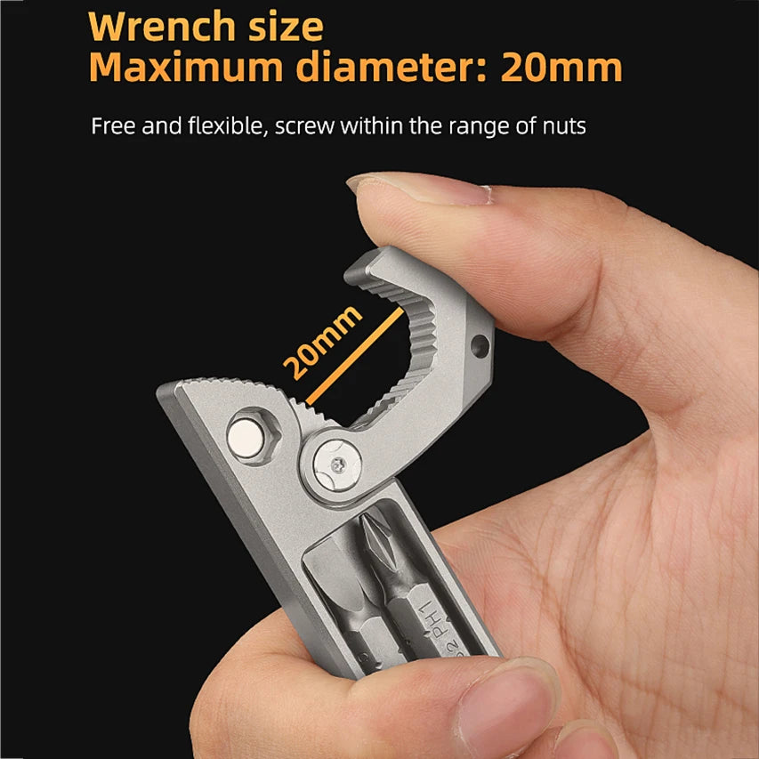 CowLost | tools-tc4-titanium-alloy-crowbar-edc-tool-set-with-screwdriver-wrench-and-eternal-pen-for-outdoor-camping-gift |2