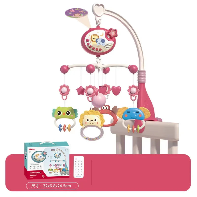 CowLost | musical-baby-crib-mobile-with-lights-music-projection-for-infants-remote-control-crib-toys-for-newborn-baby-mobile-for-crib-toys |50