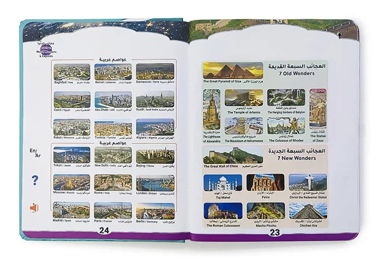 Arabic English Point Reading Puzzle Audio Book Early Education Montessori Toy
