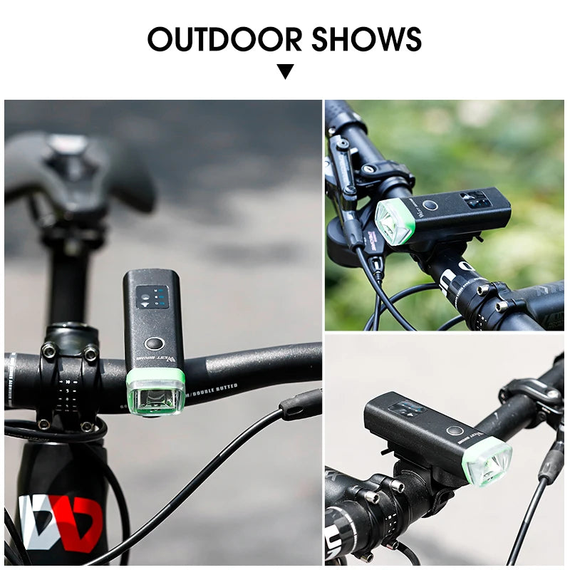 CowLost | west-biking-front-bicycle-light-usb-rechargeable-led-bike-light-waterproof-cycling-headlight-climbing-safety-flashlight-lamps |6