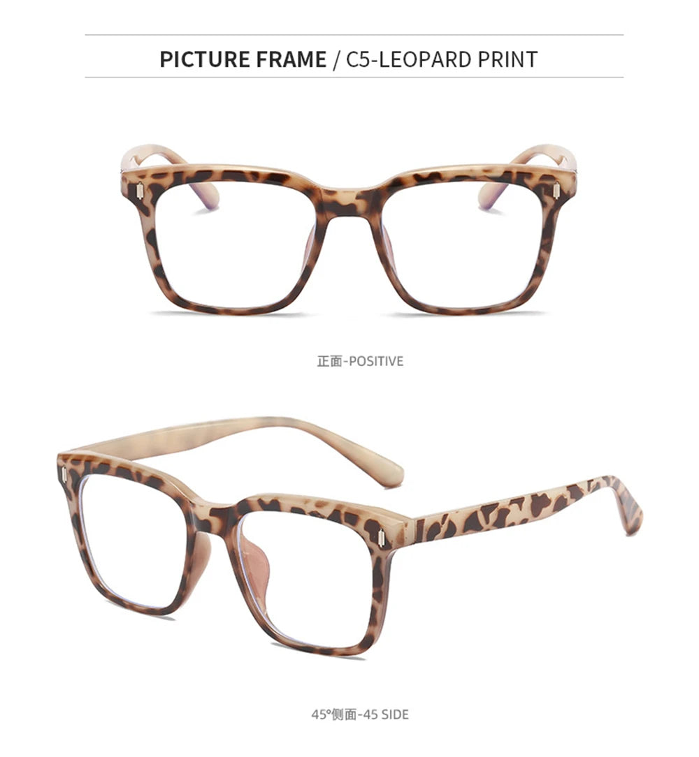 CowLost | uncategorized-vivibee-vintage-unisex-blue-light-blocking-square-eyeglasses |18