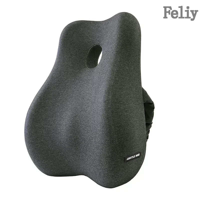 CowLost | memory-foam-office-chair-cushion-car-seat-support-waist-pillow-massage-lumbar-pain-relief-cushion-slow-rebound-orthopedic-pillow |4