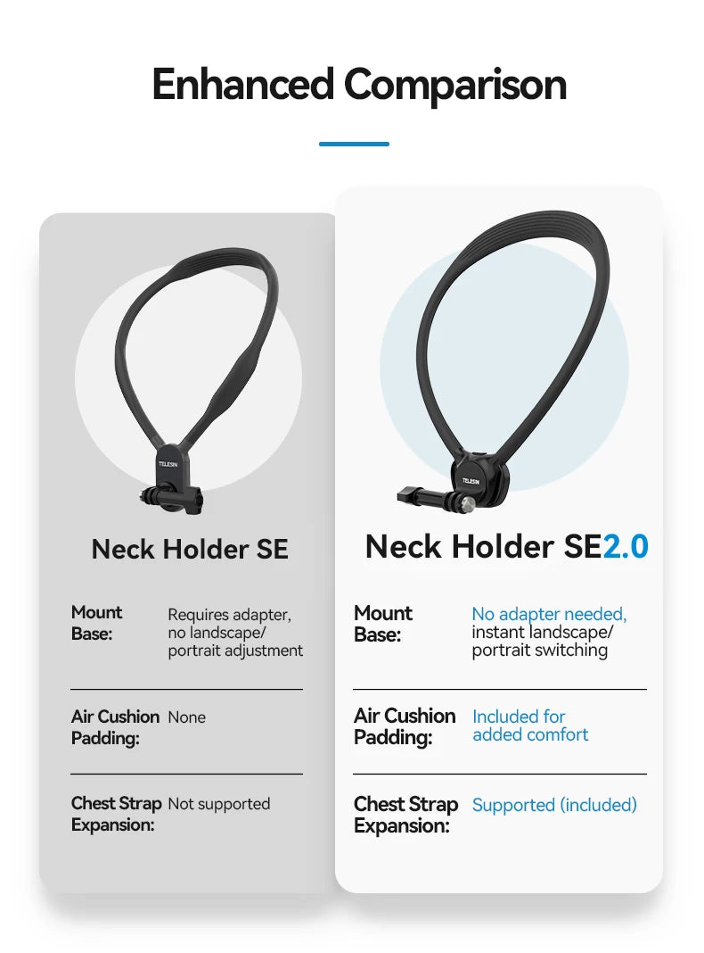 CowLost | telesin-phone-action-camera-2-in-1-neck-hold-mount-for-gopro-insta360-dji-osmo |9