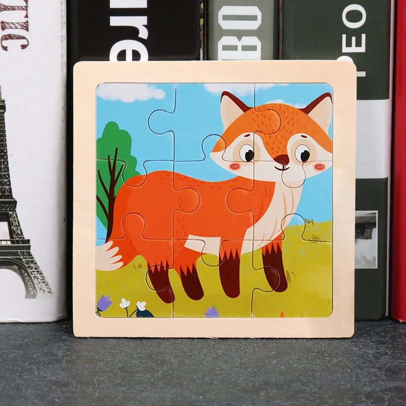CowLost | fencing-barriers-3d-wooden-baby-puzzle-toy-11x11cm-educational-montessori |20