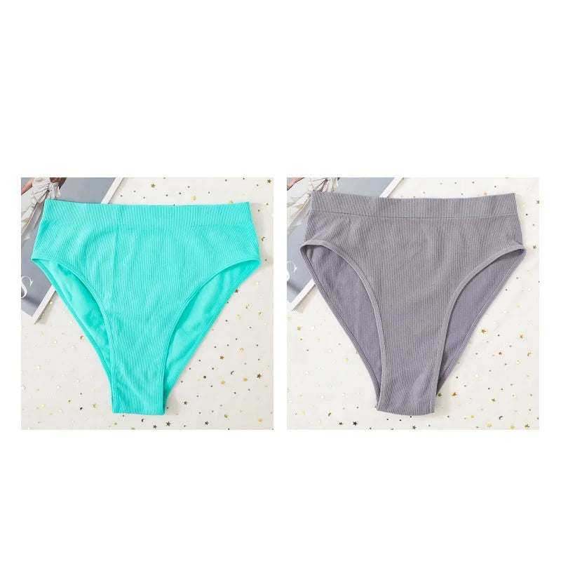 CowLost | product_id-2-pack-seamless-high-waist-womens-briefs-high-leg-solid-panties-s-l |29
