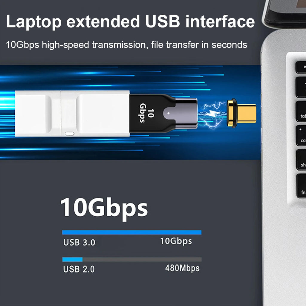 CowLost | product_id-usb-3-1-10gbps-magnetic-otg-adapter-usb-a-to-usb-c-fast-charging-connector-for-macbook-and-phone |3