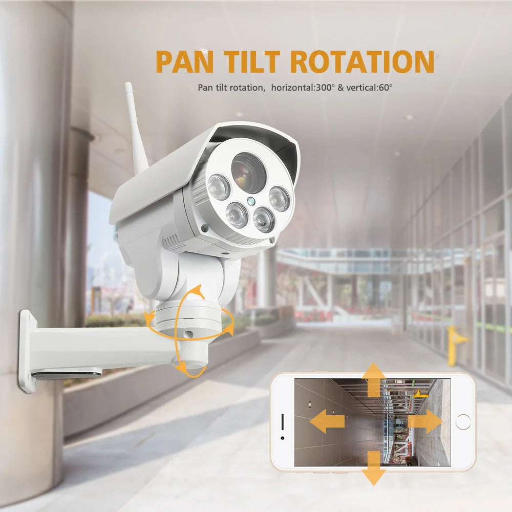 CowLost | 4k-8mp-5mp-wifi-4g-sim-card-ptz-ip-camera-outdoor-5x-10x-optical-zoom-auto-focus-lens-wireless-cctv-surveillance-camera |3