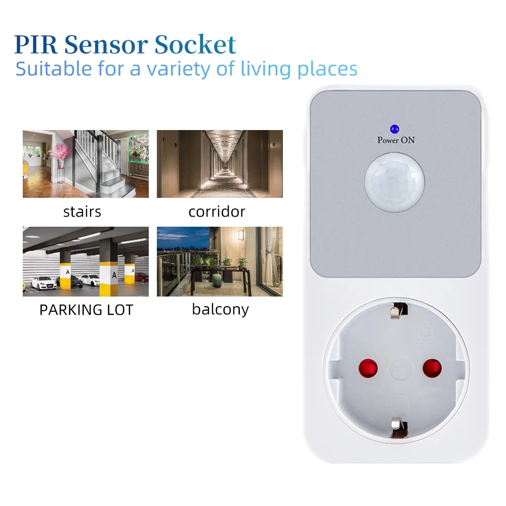 PIR Sensor Socket Lamp Holder 110-240V Infrared Detection 120° Automatic Induction Switch