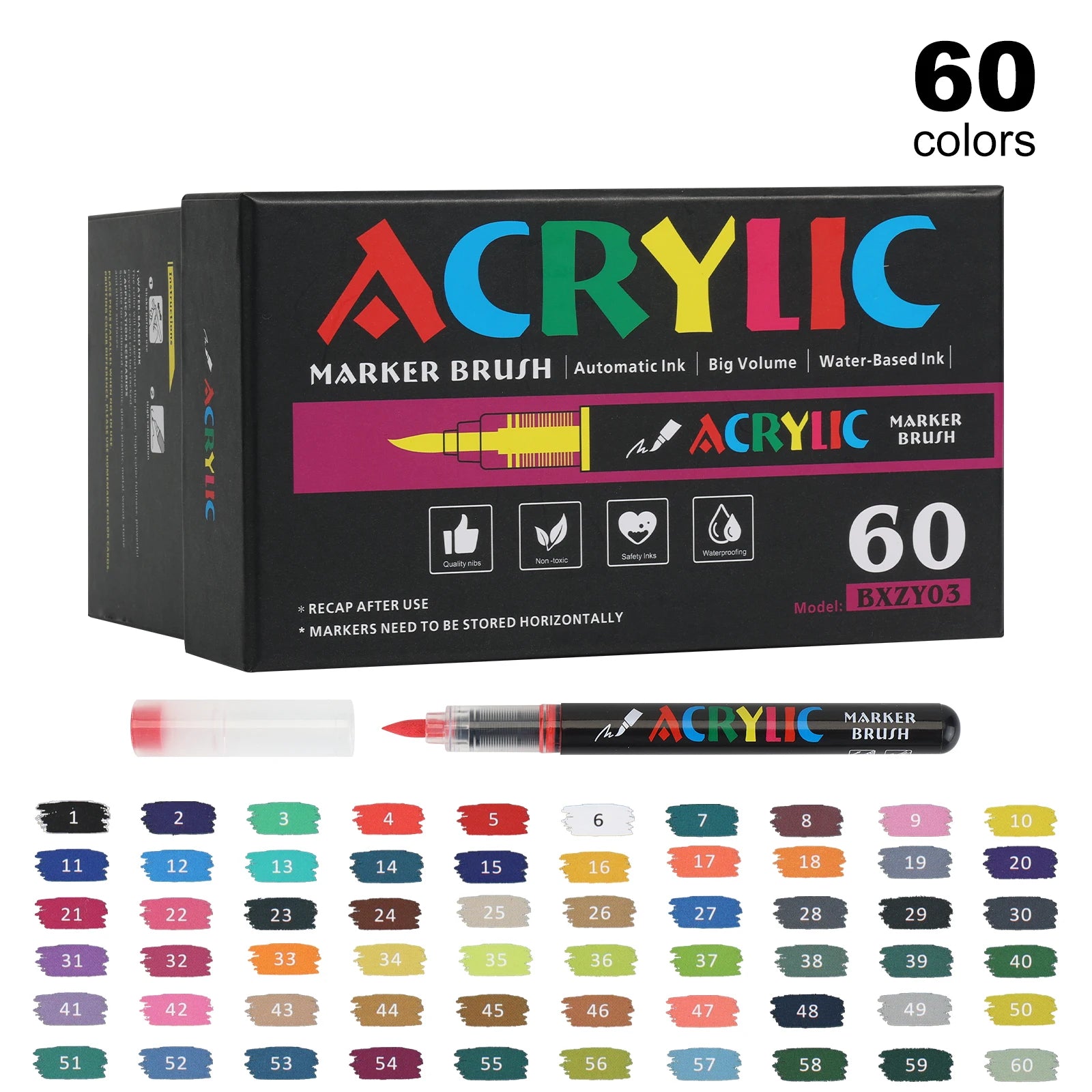 CowLost | product_id-120-color-liquid-acrylic-paint-markers-set-with-soft-brush-tips-for-art-and-drawing |7