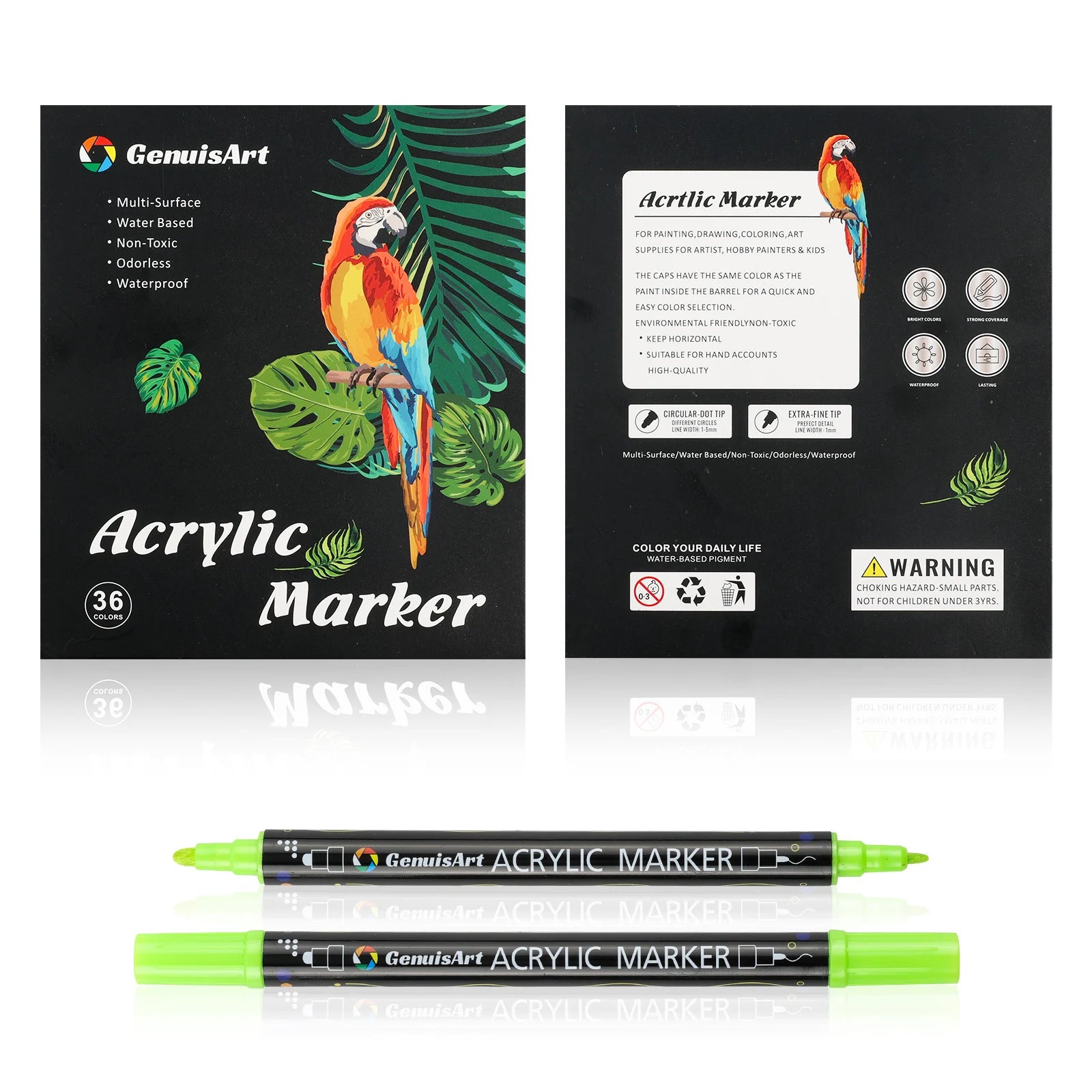 CowLost | product_id-dual-tip-acrylic-paint-pens-markers-12-80-colors-for-wood-rocks-canvas-glass-ceramic-diy-graffiti |12