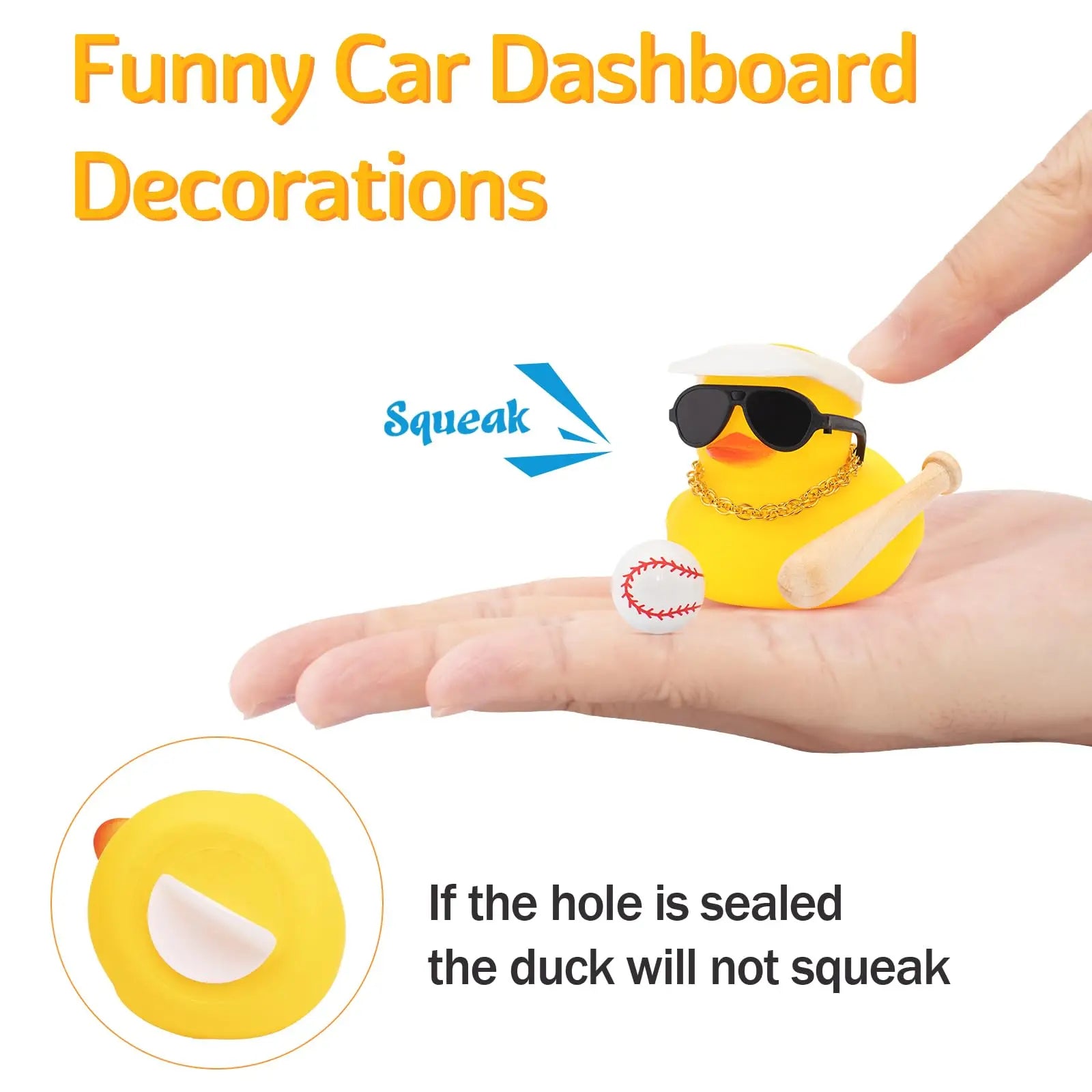 CowLost | product_id-rubber-duck-car-dashboard-ornament-with-badminton-car-accessory |5