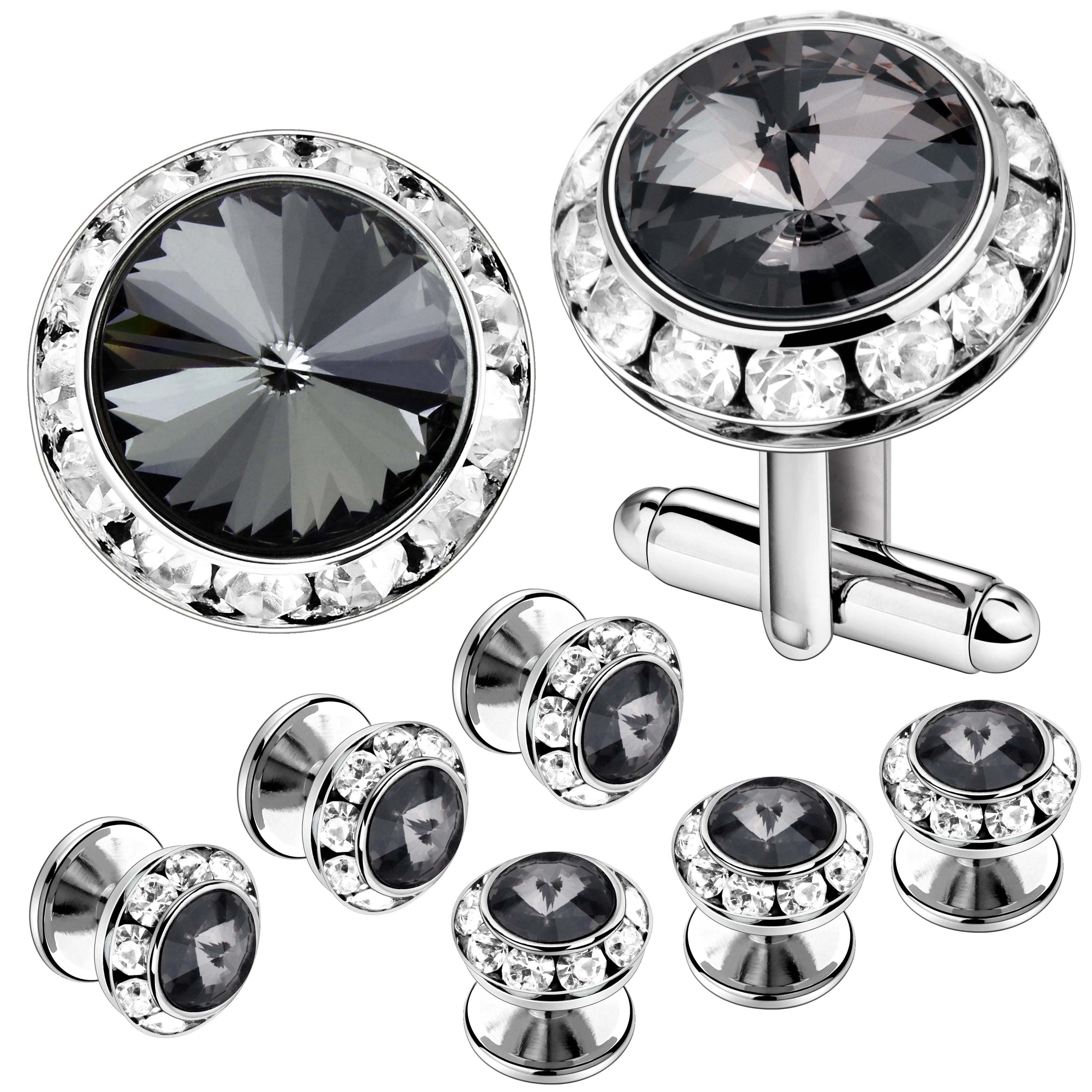 CowLost | clothing-accessories-hawson-royal-blue-gemstone-cufflinks-tuxedo-studs-set-for-men-formal-wear |25