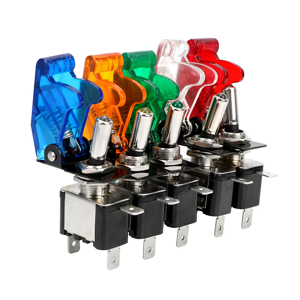 CowLost | product_id-12v-20a-spst-toggle-rocker-switch-with-led-and-protective-cover-for-car-on-off-control |1