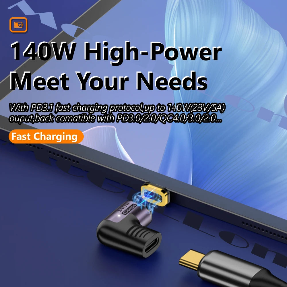 CowLost | product_id-140w-magnetic-usb-4-0-type-c-otg-adapter-40gbps-thunderbolt-3-fast-charging-8k-60hz-video-converter-for-macbook-phone-ipad |3