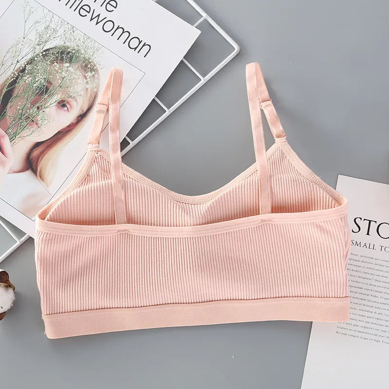 CowLost | product_id-2pcs-women-seamless-cotton-wireless-push-up-bralettes-with-adjustable-straps-set |7