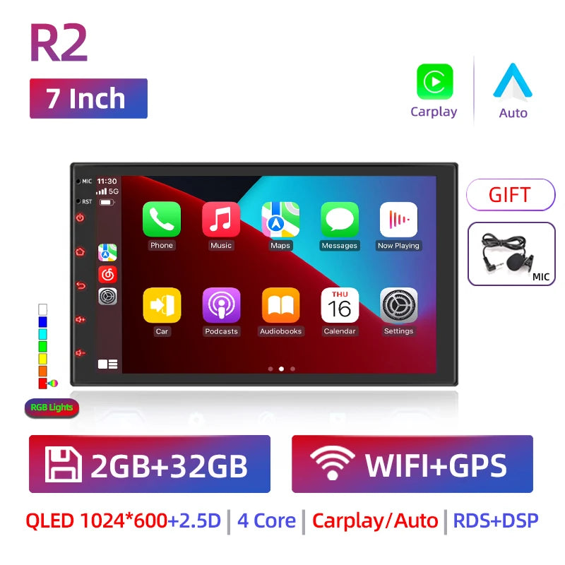 CowLost | android-13-2-din-car-radio-carpla-auto-7-9-10-13-1-inch-universal |40