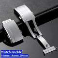 CowLost | 16mm-18mm-20mm-watch-buckle-solid-stainless-steel-brushed-folding-safety-buckle-double-push-watch-clasp-universal-premium-clasps |1