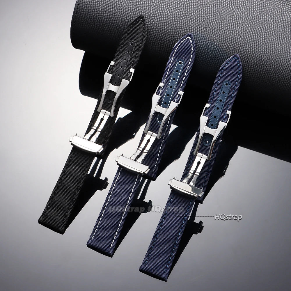 CowLost | product_id-nylon-canvas-watchband-20mm-22mm-for-omega-seamaster-300-with-folding-buckle |3