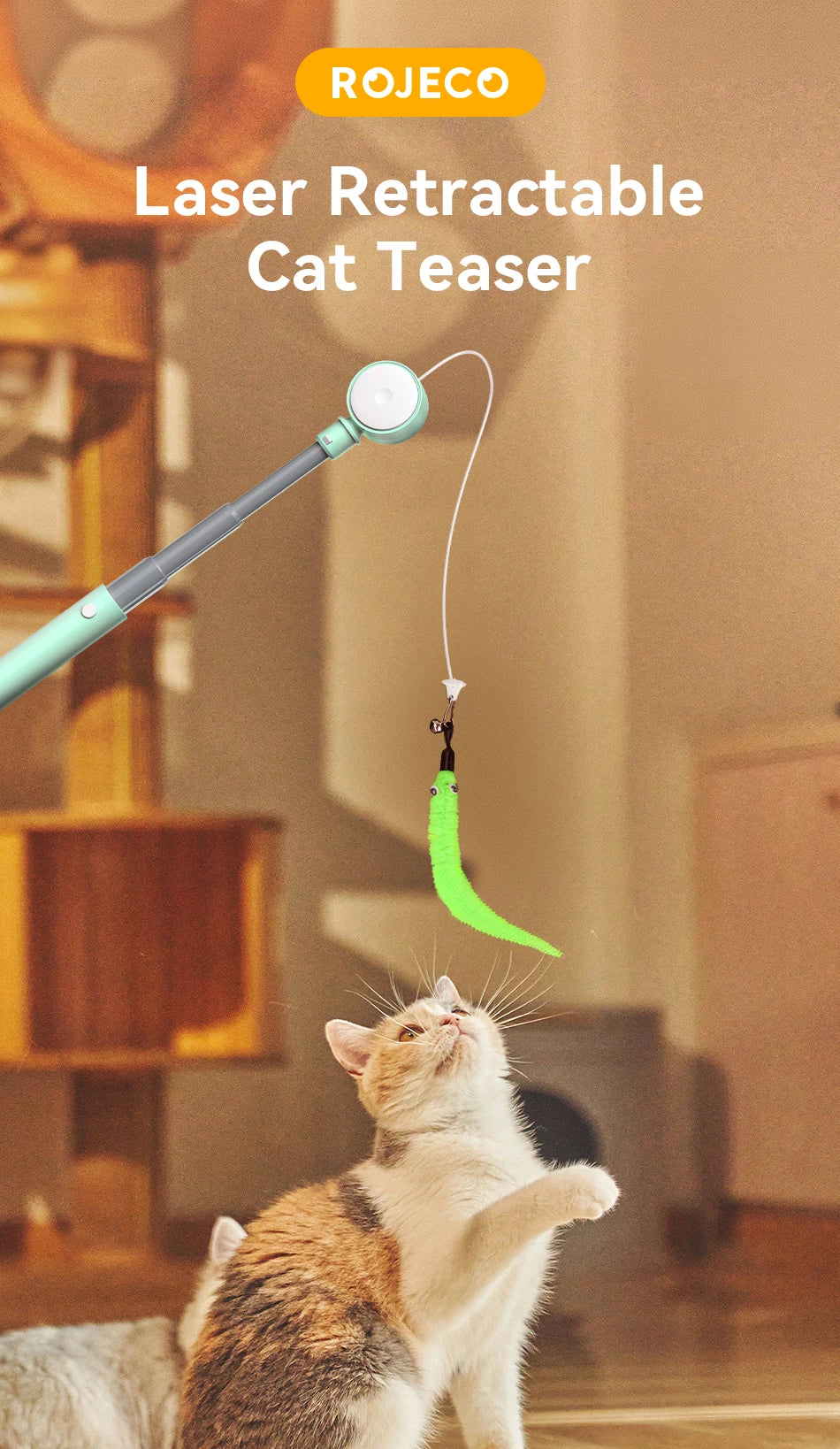 CowLost | cat-treats-rojeco-interactive-retractable-cat-laser-toy-with-feather-teaser |7