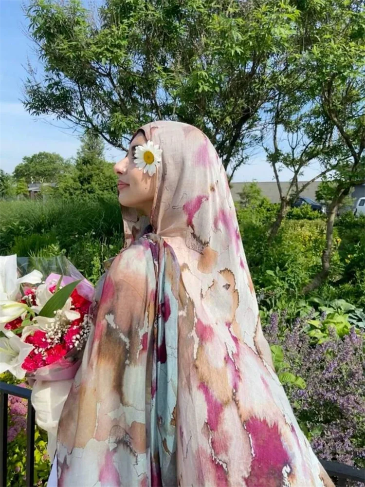 CowLost | bohemian-print-women-watercolor-soft-muslim-hijab |11