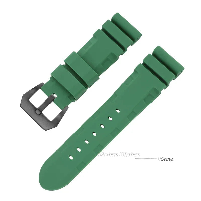 HQstrap 22mm 24mm 26mm Silicone Watch Bands for Panerai Sport Wristband Unisex Rubber Strap