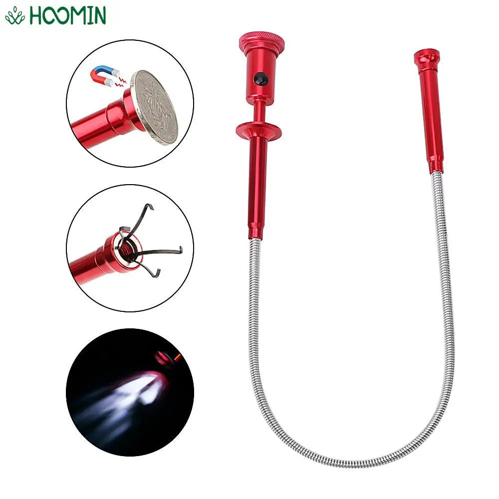 CowLost | sewer-cleaning-pickup-tools-magnetic-long-spring-grip-magnet-4-claw-led-light-flexible-pick-up-tool |1