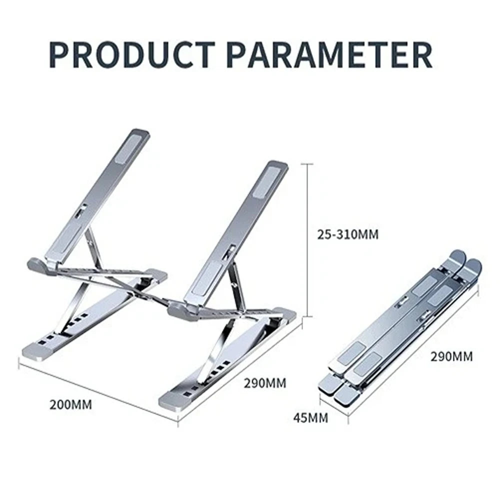 CowLost | aluminum-n8-foldable-laptop-stand-adjustable-portable-notebook-bracket-support |2