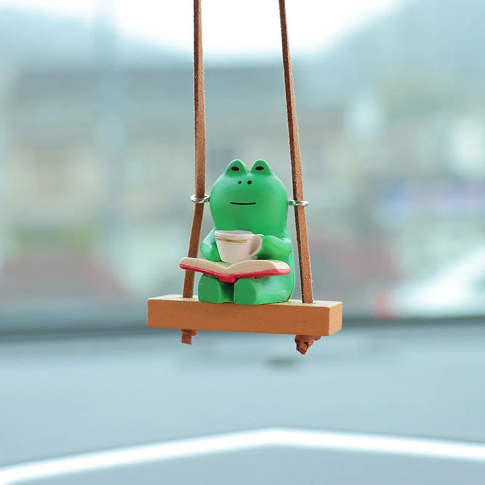 CowLost | gin-product_id-swinging-frog-rearview-mirror-car-pendant-charm |11