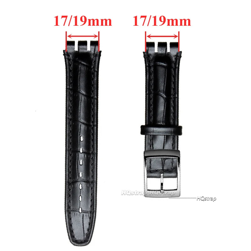 CowLost | product_id-sweatproof-cowhide-leather-watch-strap-17mm-19mm-for-swatch-black-brown-white-wholesale |7