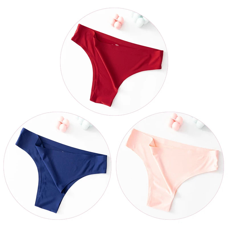 CowLost | 3pcs-set-womens-sexy-seamless-panties-female-ice-silk-underwear |16