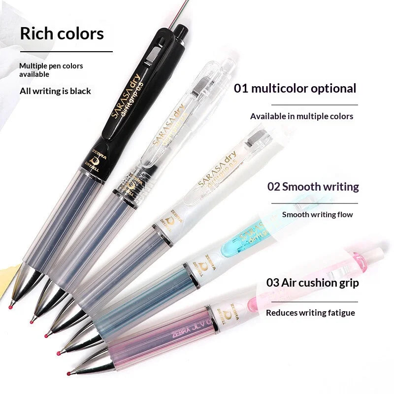 CowLost | product_id-zebra-jjz49-quick-dry-gel-pen-0-4-0-5mm-retractable-cushion-grip-transparent-design-for-exams-writing |1