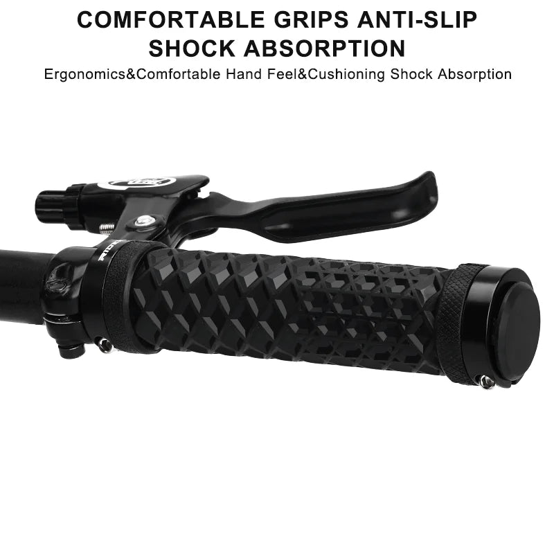 CowLost | riderace-bicycle-handlebar-grips-soft-rubber-mtb-mountain-bike-lock-on-handle-bar-cover-shockproof-anti-slip-ergonomic-cycling |6