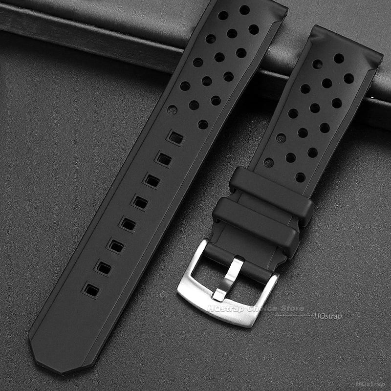 CowLost | black-silicone-wristband-for-tag-heuer-for-racing-f1-waz2113-waterproof-bracelet-22mm-diving-watchband-breathable-replacement |11