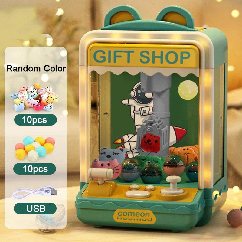 Cartoon Automatic Mini Claw Machine Toy for Kids Play Gift