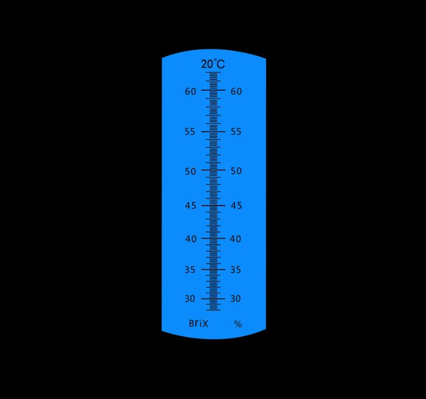 HandHeld 28-62% Brix Sugar Refractometer ATC for Fruit Sauce Juice Jam Drinks