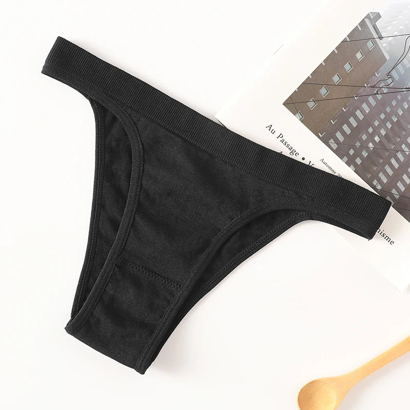 CowLost | product_id-10pcs-womens-seamless-ribbed-high-leg-sports-thong-underwear-set |8