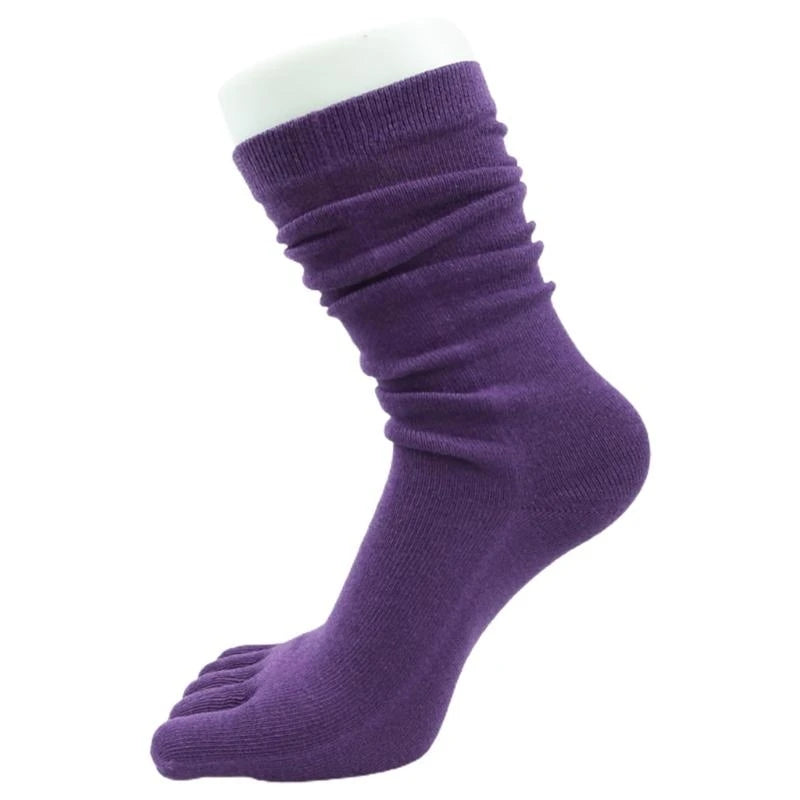 CowLost | product_id-women-s-autumn-breathable-cotton-five-finger-long-tube-toe-socks |15